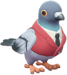 신사 빨강 비둘기